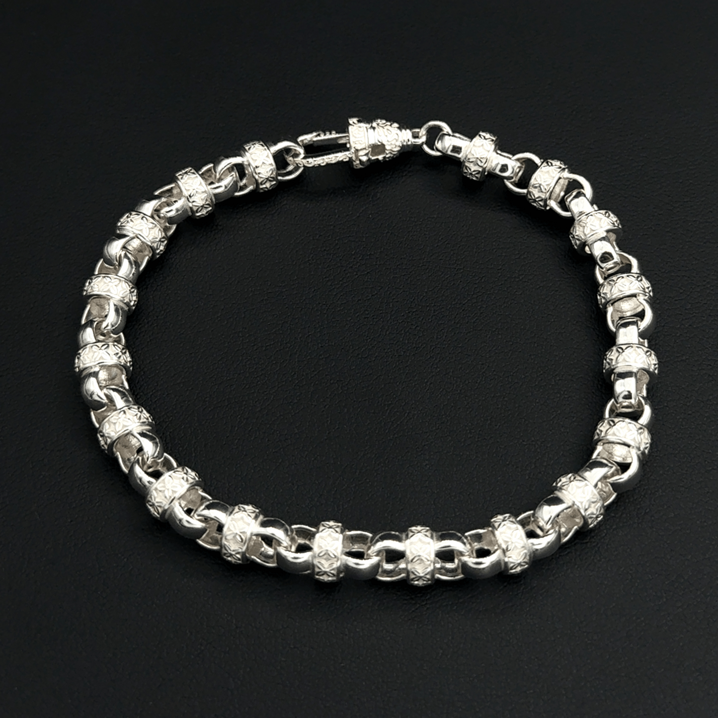 925 Sterling Double Link Bracelet - 8.5"- 18.8G