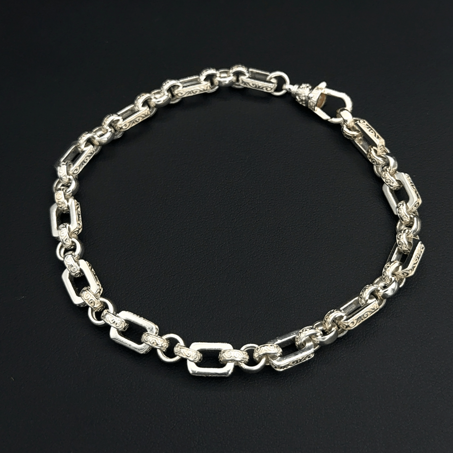 925 Sterling Silver Gypsy Link Bracelet - 9.5"- 23G