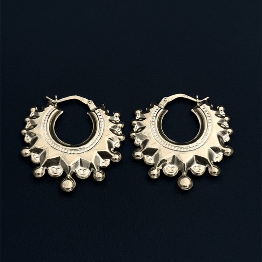 9CT Yellow Gold 2G Creole Earrings