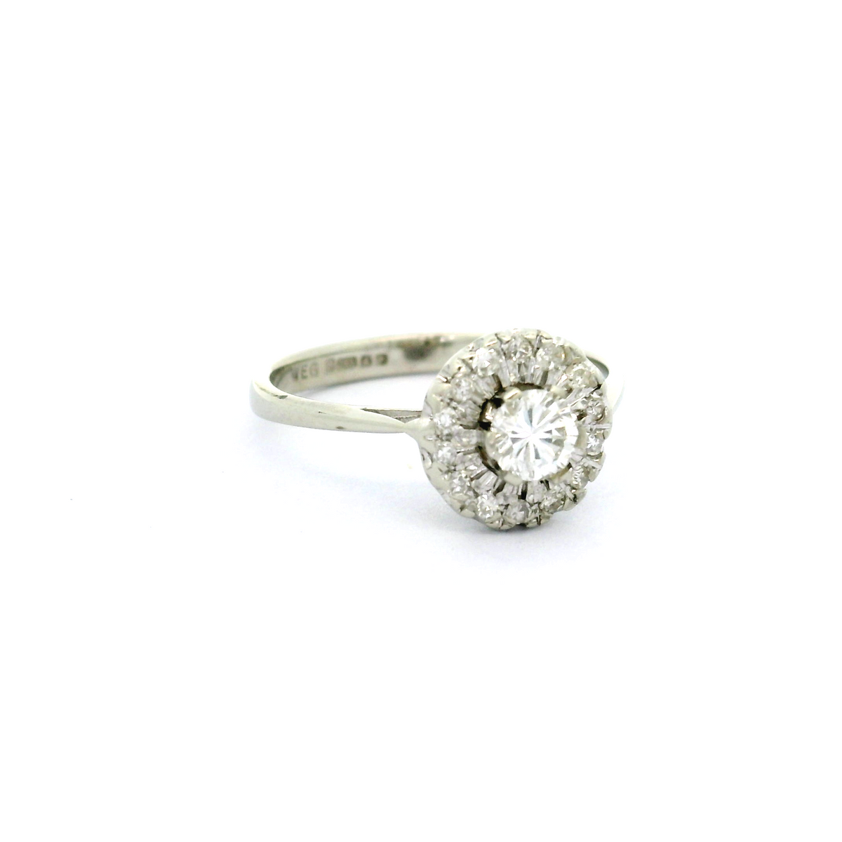 18ct Diamond with halo ring