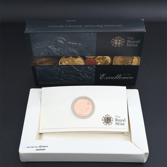 22CT Gold Royal Mint 2010 Full Sovereign - 8G - Proof -