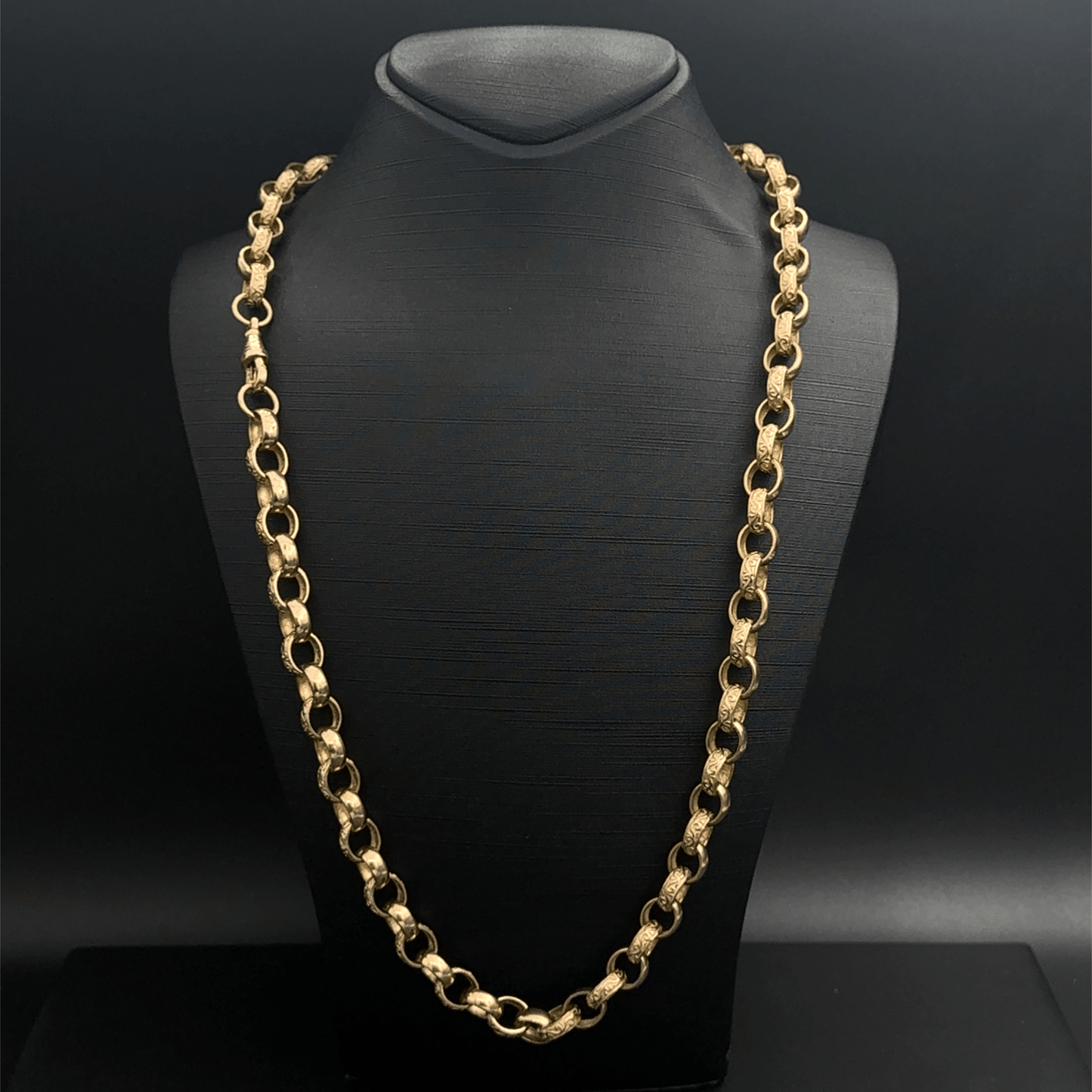 9CT Yellow Gold Preowned Pattern Belchor Chain - 26"- 81.8G -