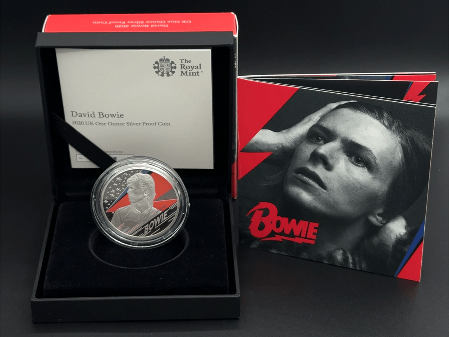 Fine Silver David Bowie 2020 UK Ounce Silver Proof Coin
