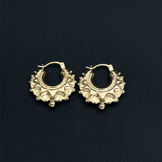 9CT Yellow Gold 1.5G Creole Earrings