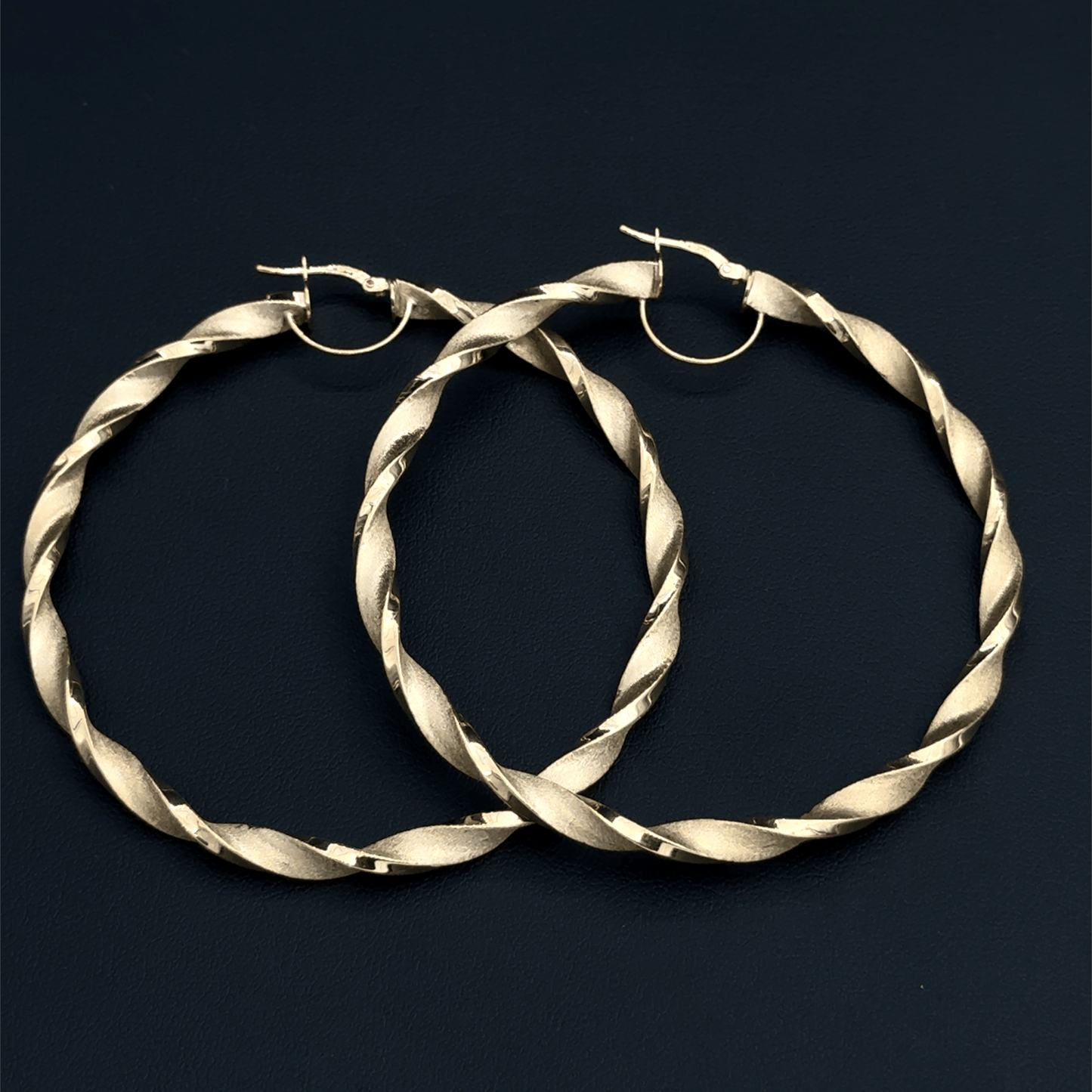 9CT Yellow Gold 5.3G Twisted Hoops