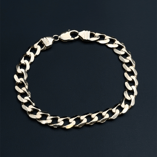 9CT Yellow Gold Curb Bracelet  - 8.7"- 23.9g