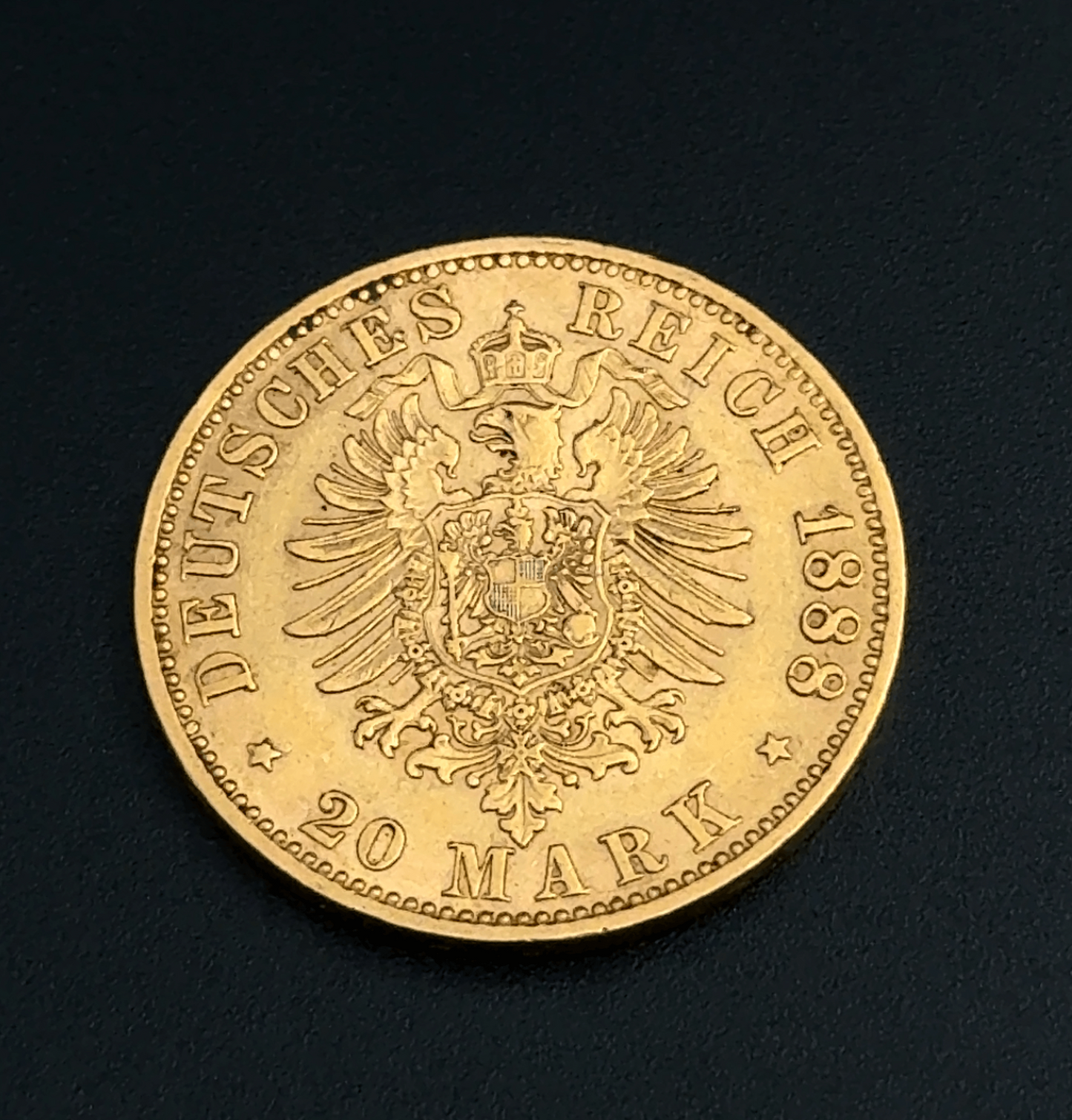 21.6CT German 20 Mark Gold Coin Friedrich III - 1888