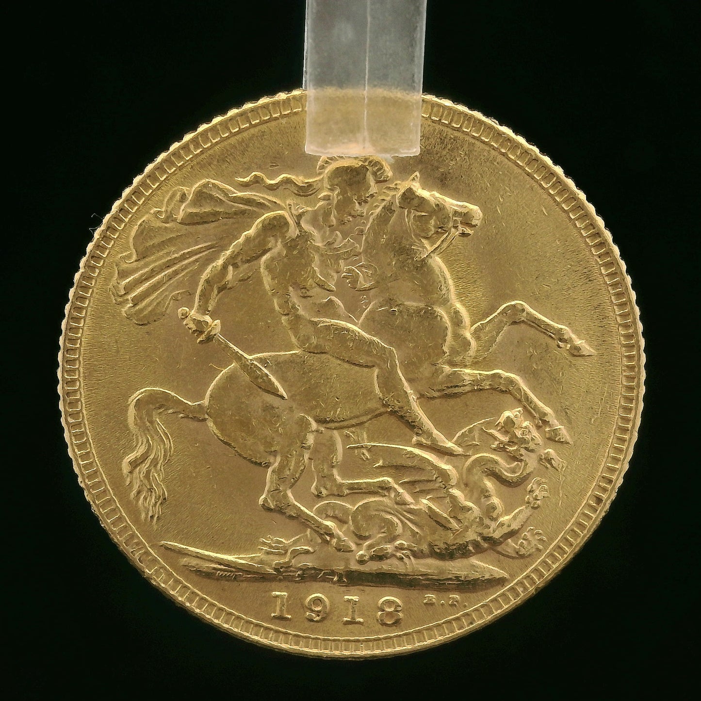 22CT 8G Gold Sovereign - 1918 - Bombay