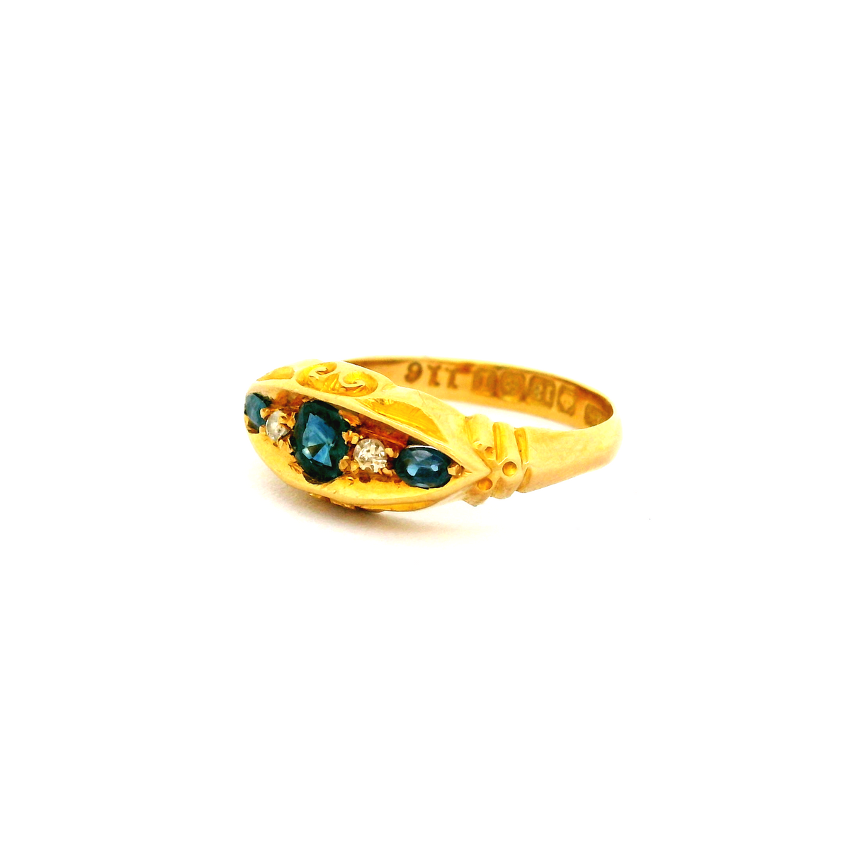 18ct Sapphire & Diamond Edwardian Ring