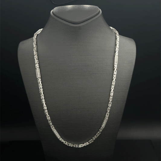 925 Sterling Silver CZ Franco Bar Chain - 22"- 56.4G