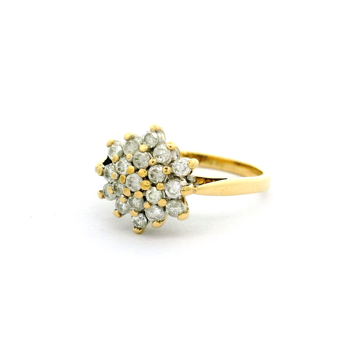 18ct Diamond Cluster Ring