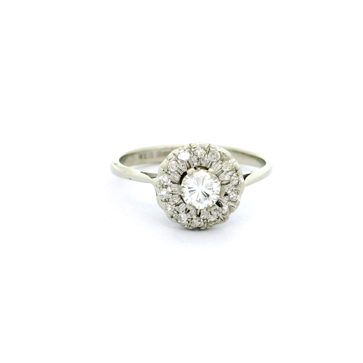 18ct Diamond with halo ring