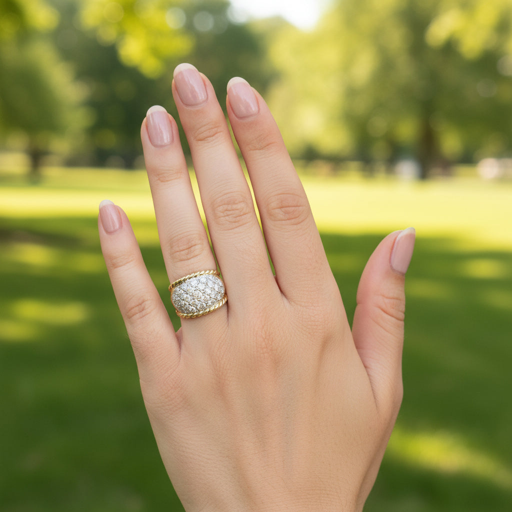 Oval Cubic Zirconia Signet Ring