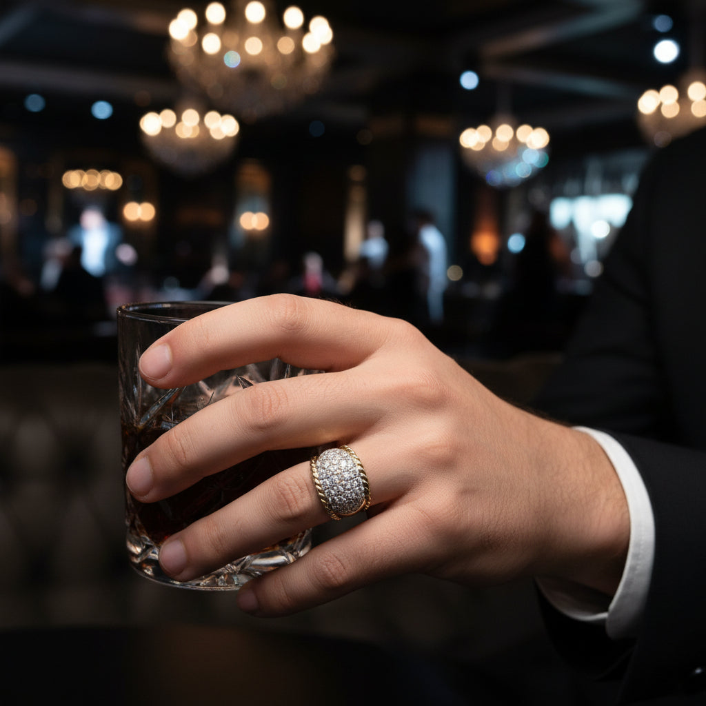 Oval Cubic Zirconia Signet Ring
