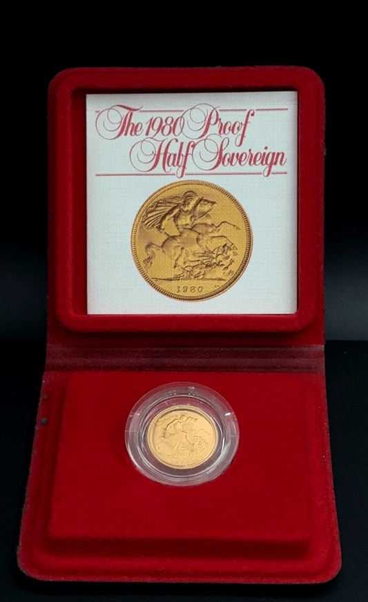 22CT Gold 1980 Half Sovereign - 4G - Proof -