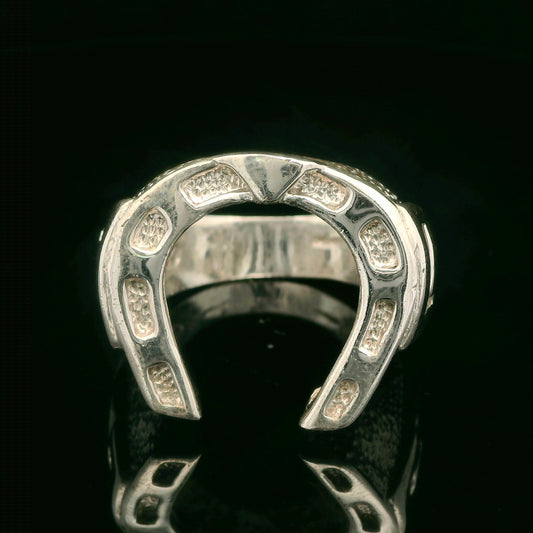 925 Sterling Silver Horseshoe RIng - Size V"- 22G