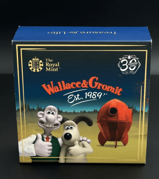 Sterling Silver Wallace & Gromit 30 years Commerative Coin