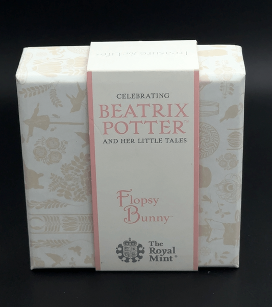 Sterling Silver Beatrix Potter, Flopsy Bunny Commerative Coin