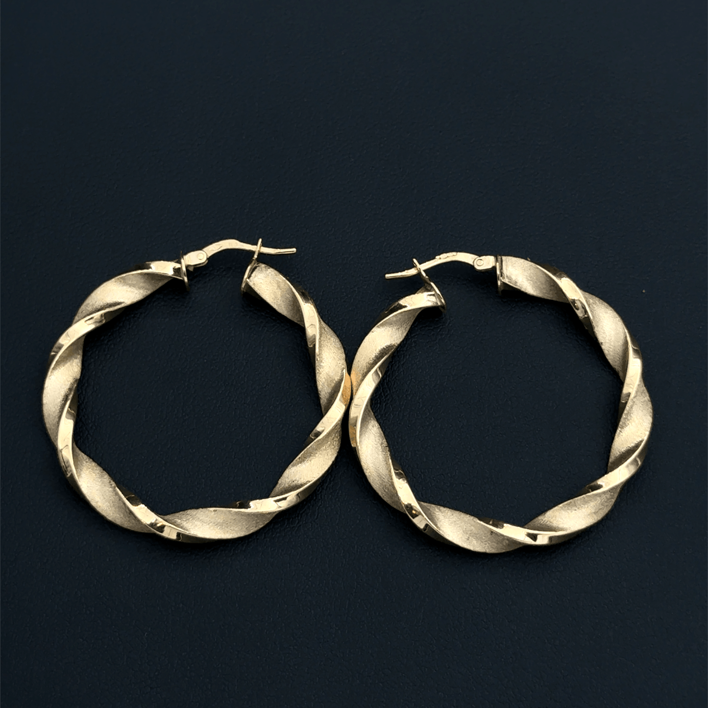 9CT Yellow Gold 3.5G Twisted Hoops