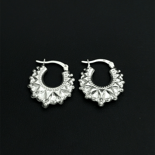 925 Sterling SIlver 2.5G Creole Earrings