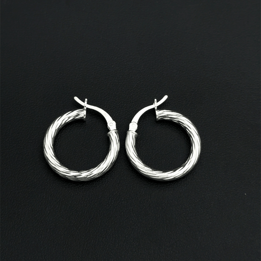 925 Sterling SIlver 2.8G hoops