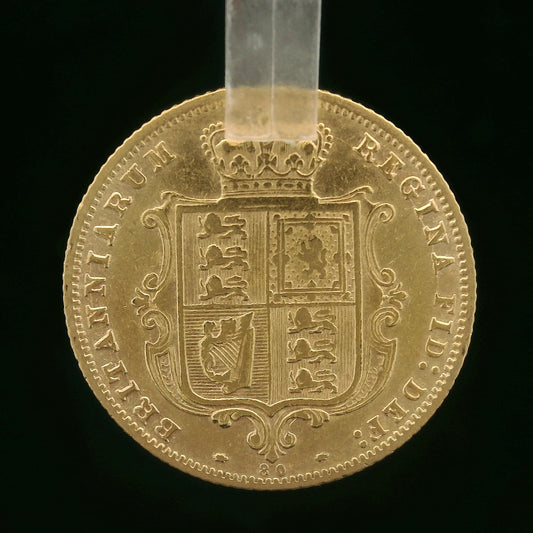 22CT 4G Gold Half Sovereign - 1877 -