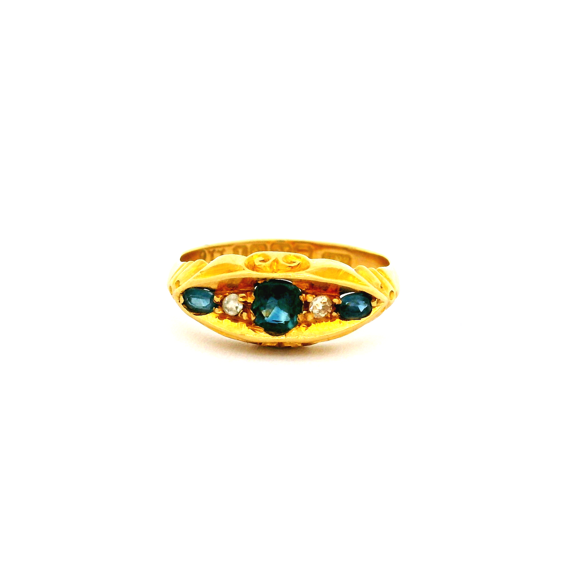 18ct Sapphire & Diamond Edwardian Ring