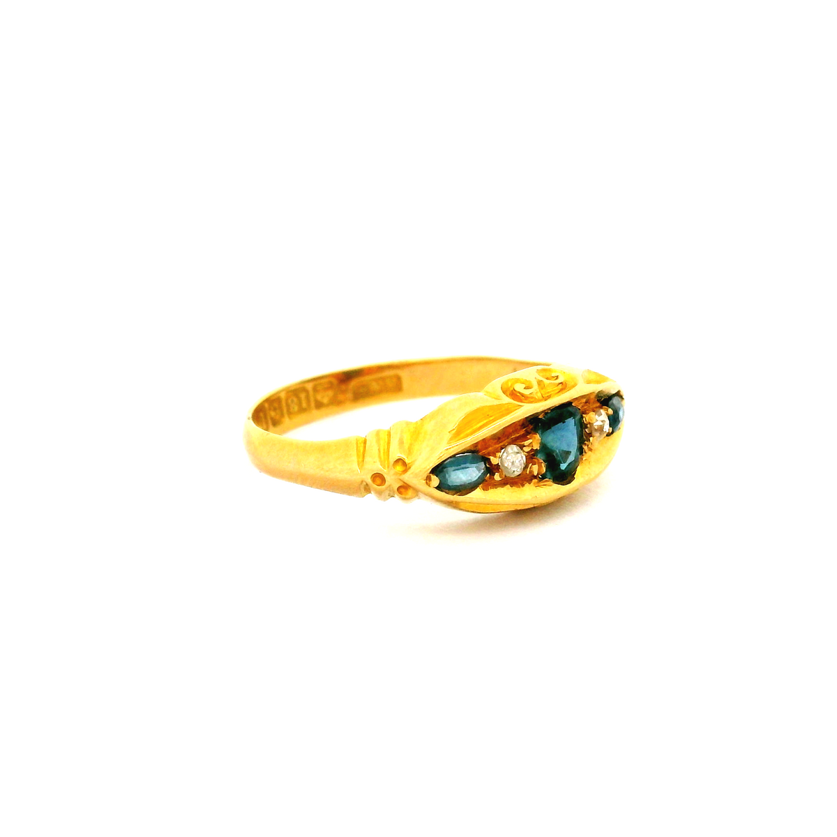 18ct Sapphire & Diamond Edwardian Ring