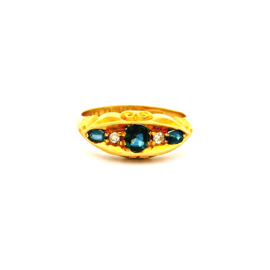 18ct Sapphire & Diamond Edwardian Ring