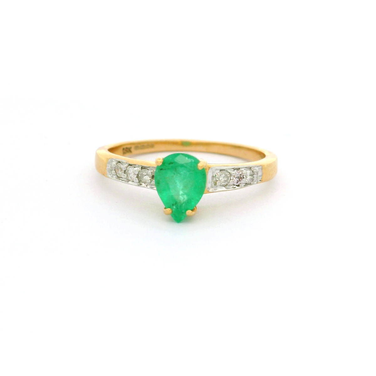 18ct Emerald and Diamond Ring