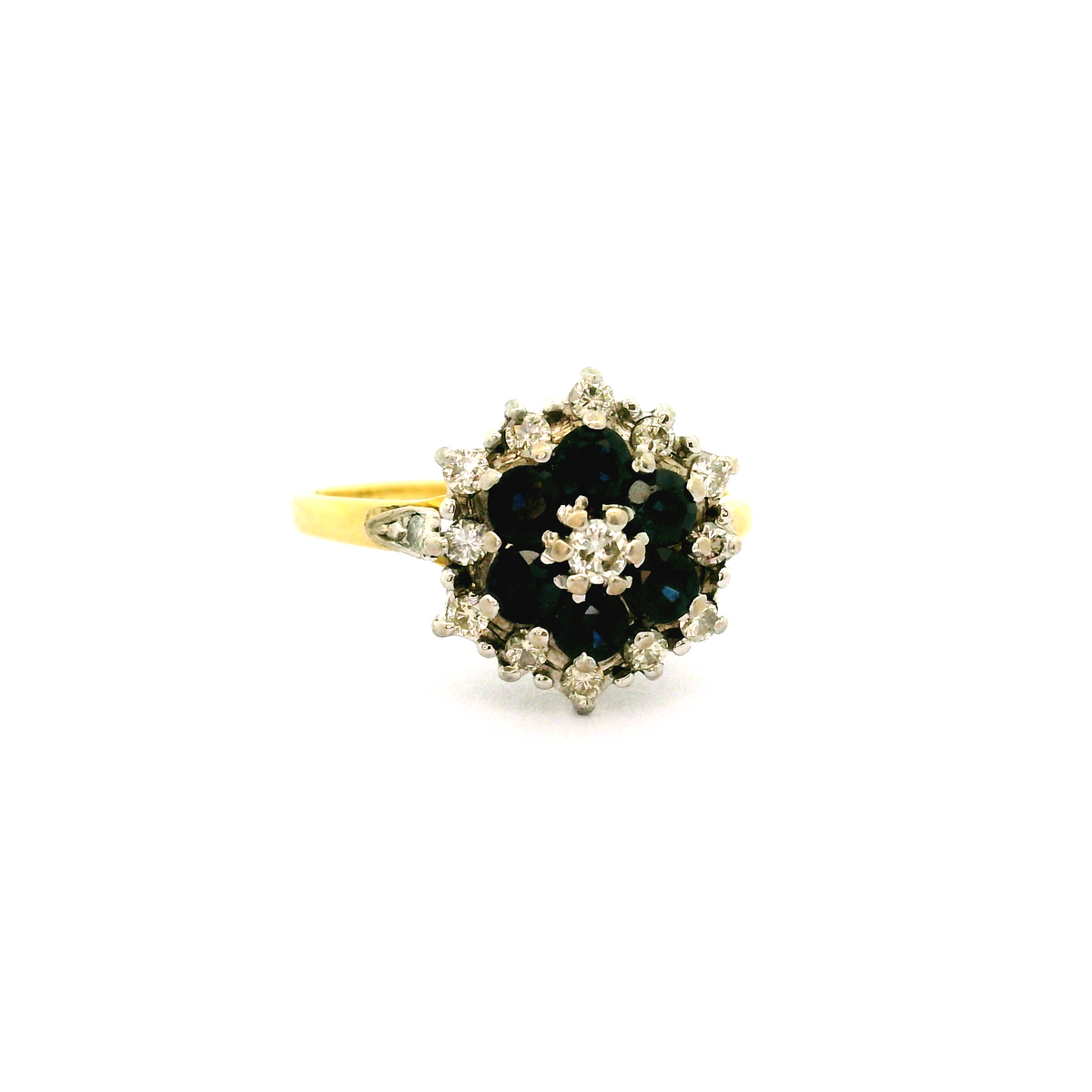 18ct Diamond & Sapphire Ring