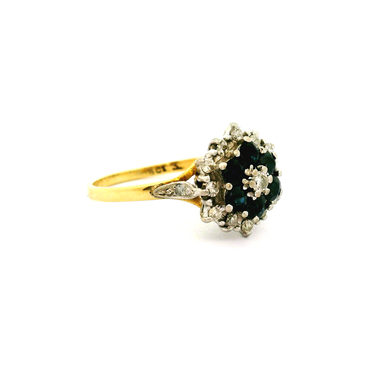 18ct Diamond & Sapphire Ring