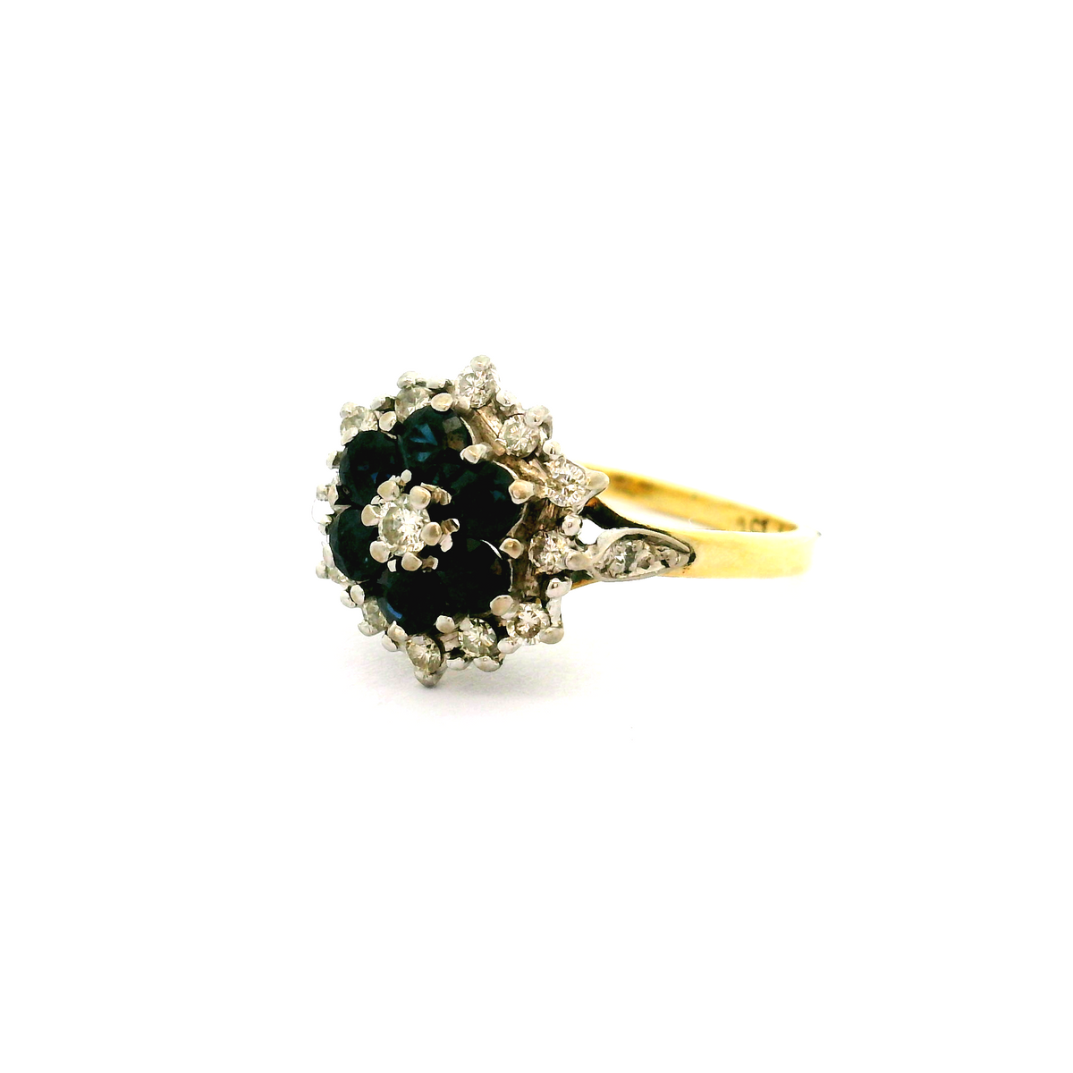 18ct Diamond & Sapphire Ring