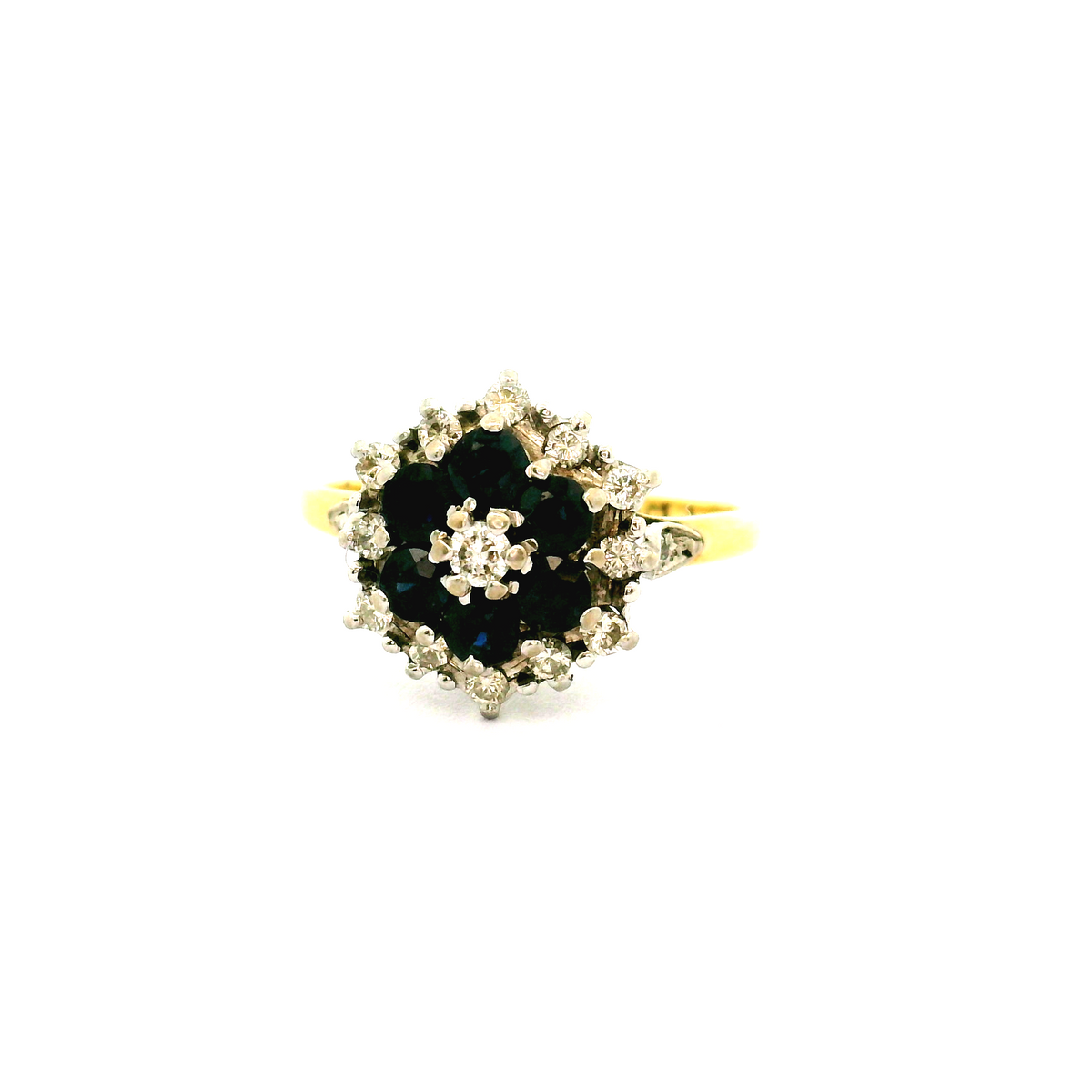 18ct Diamond & Sapphire Ring