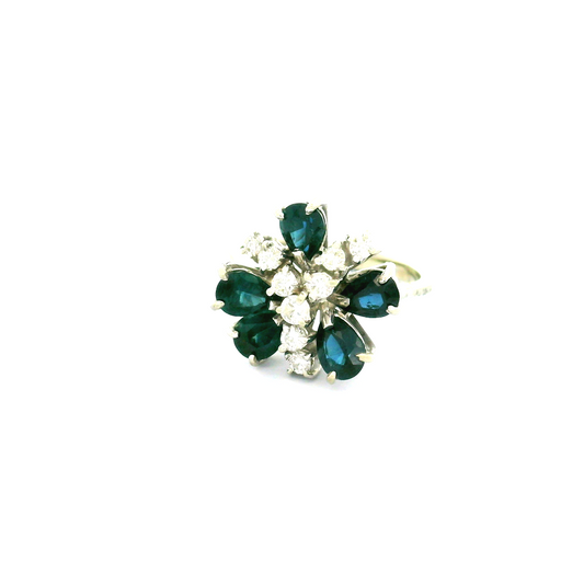 18ct Diamond & Sapphire Ring