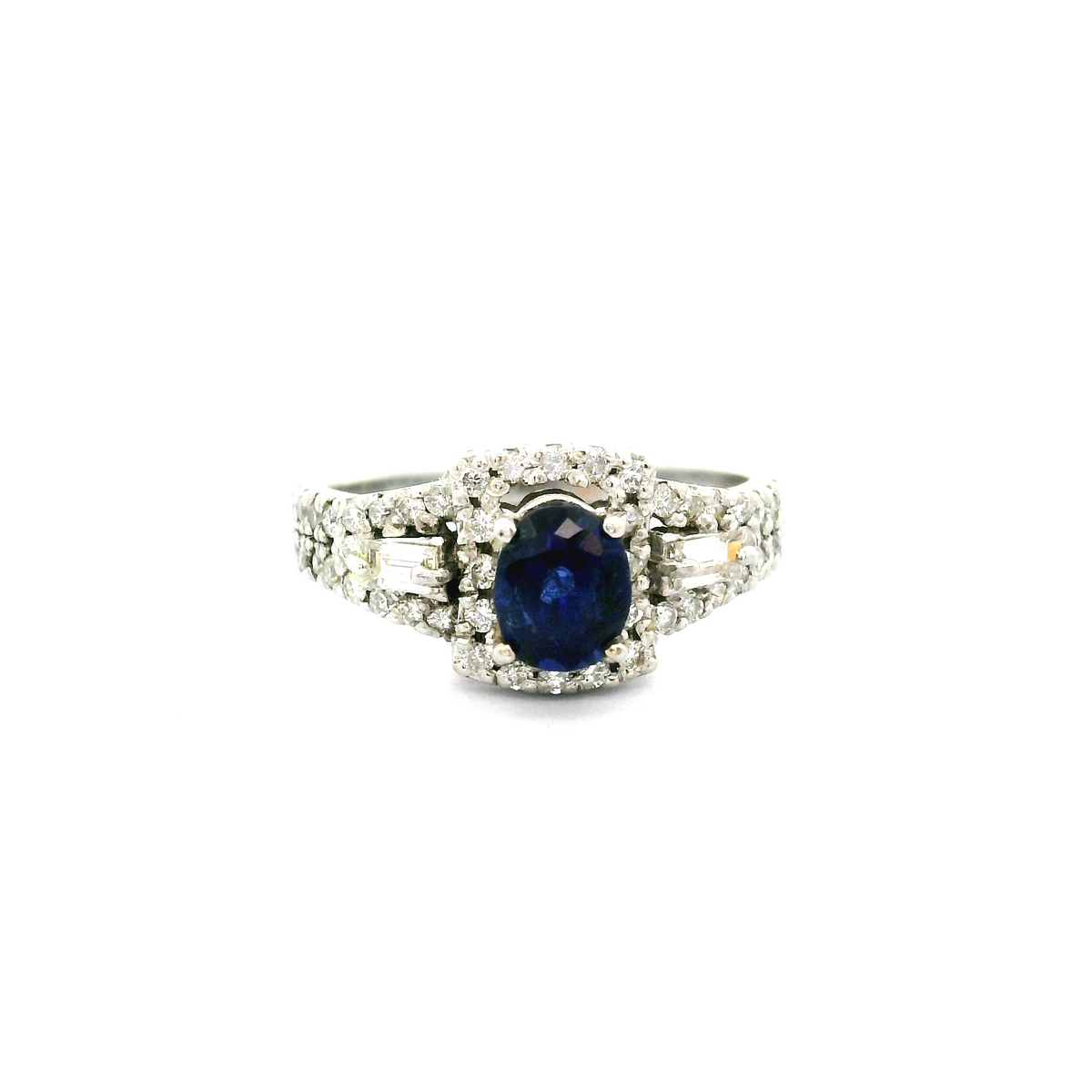 18ct Sapphire & Diamond Cluster Ring