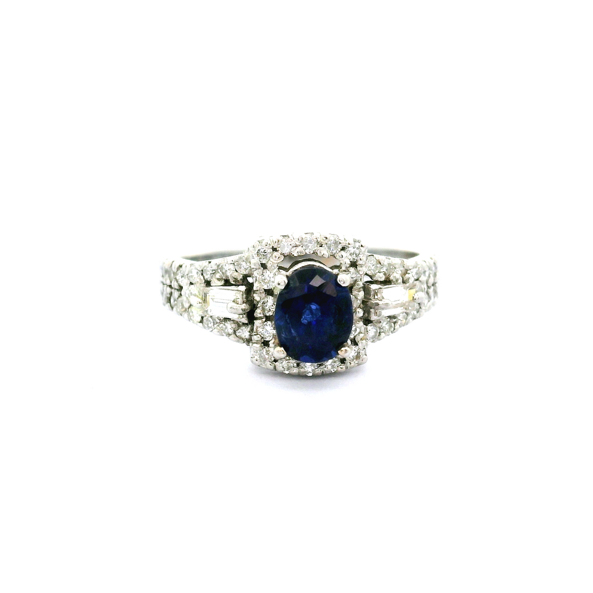 18ct Sapphire & Diamond Cluster Ring