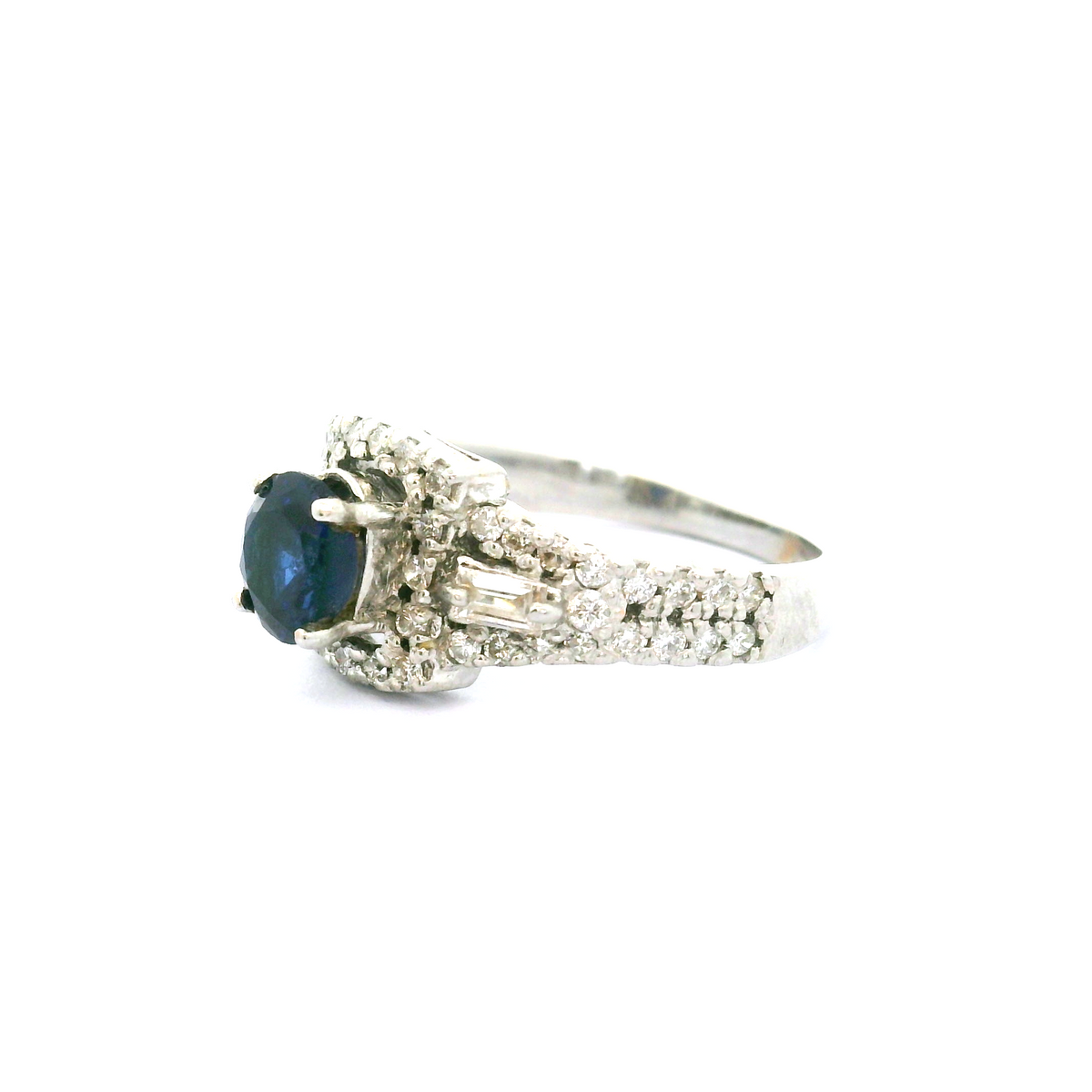 18ct Sapphire & Diamond Cluster Ring
