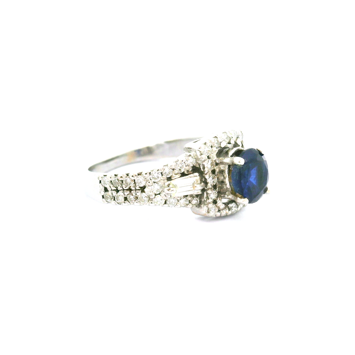 18ct Sapphire & Diamond Cluster Ring