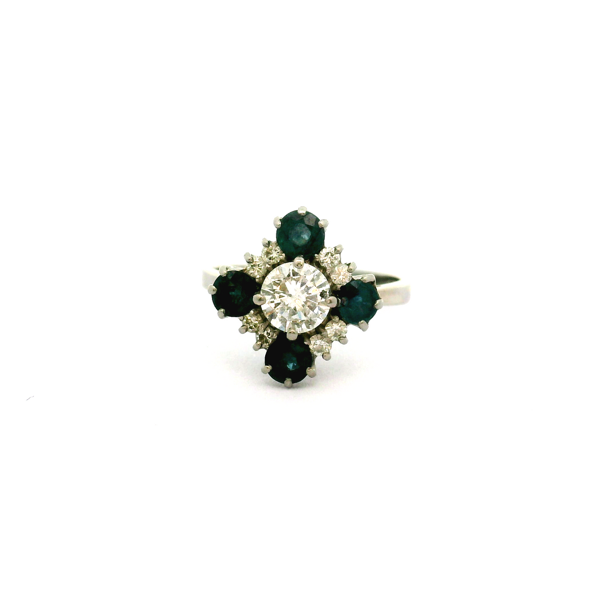18ct Diamond & Sapphire Ring