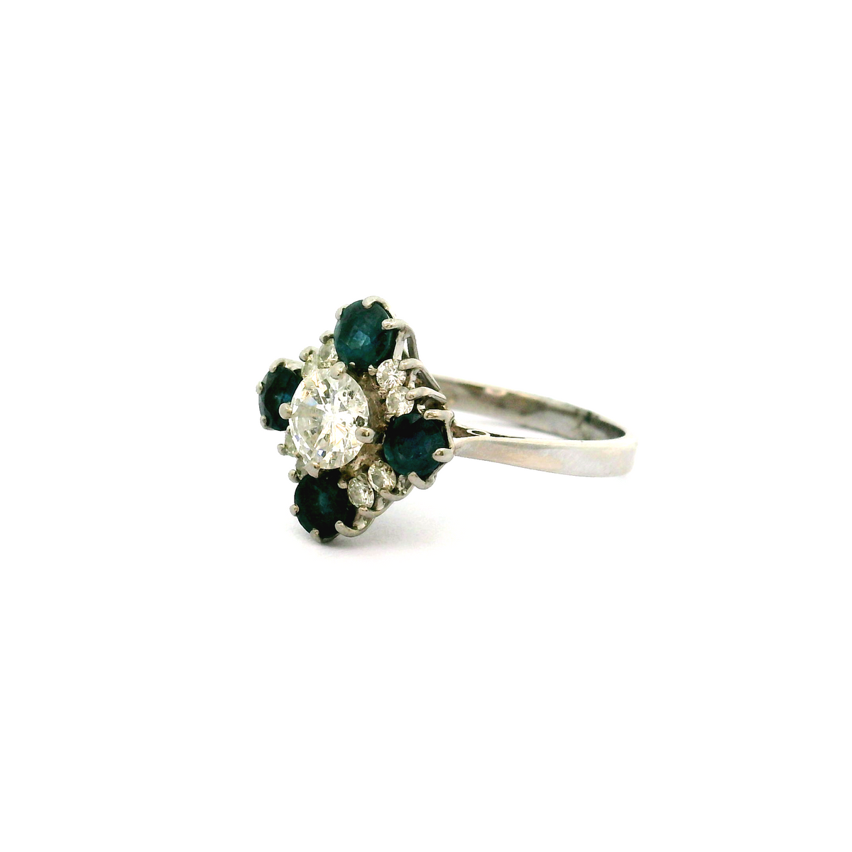 18ct Diamond & Sapphire Ring