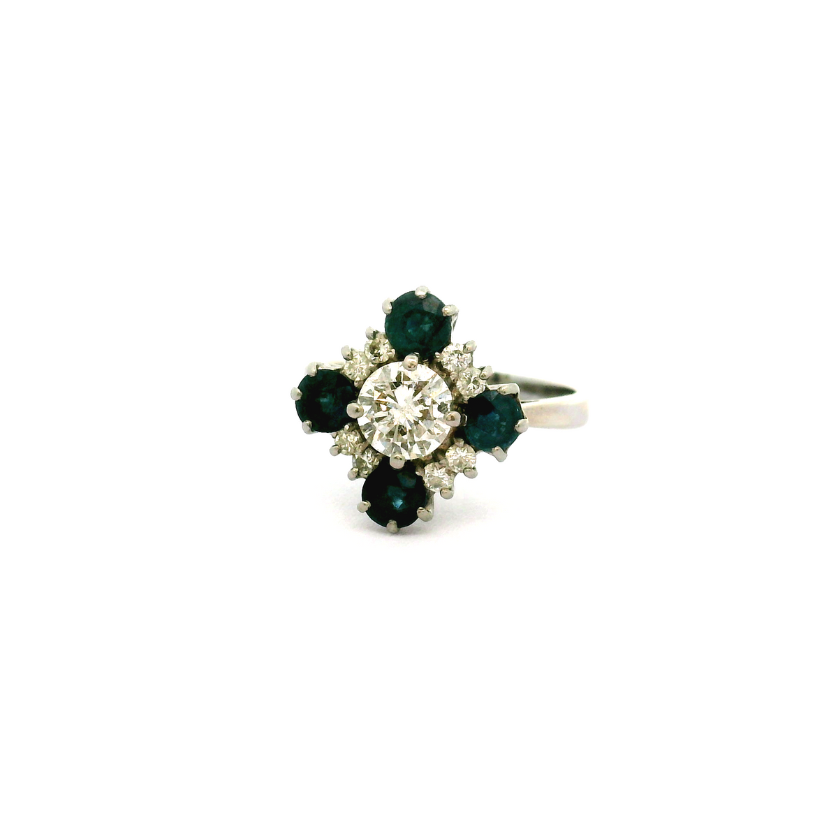 18ct Diamond & Sapphire Ring