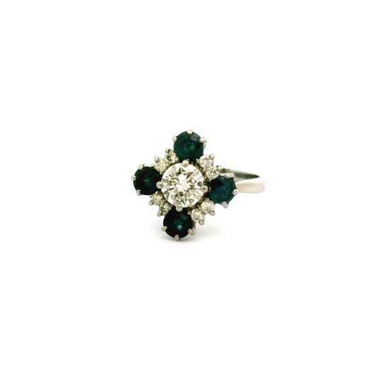 18ct Diamond & Sapphire Ring