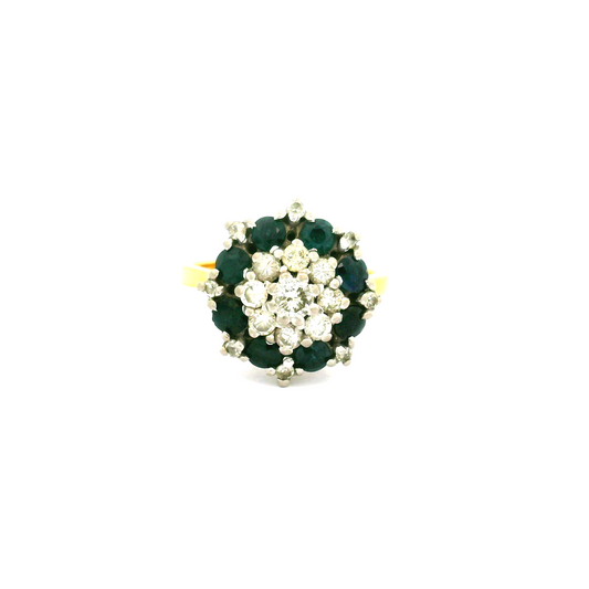 18ct Diamond & Sapphire ring