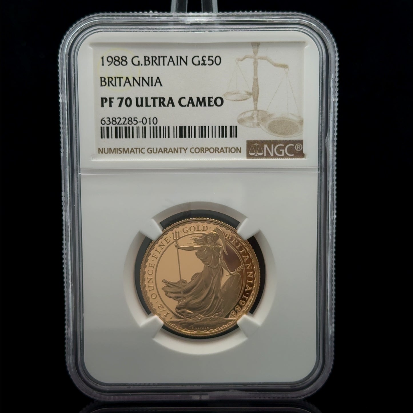 22ct 1988 1/2 Ounce Britannia PF70 Ultra Cameo